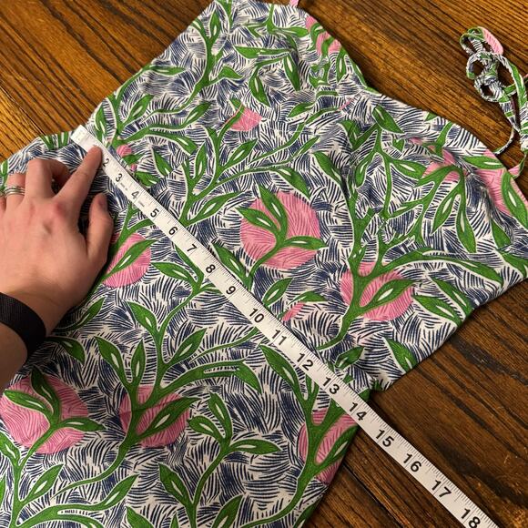 NWT Liberty & Justice Midi Dress Small Pink Green Tropical Resort Vacation - Picture 8 of 11